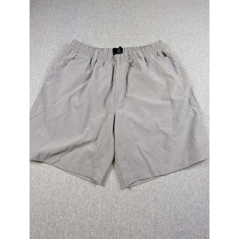 Swannies Golf Mens Gray Performance Elastic Waist Stretch Shorts Size Large